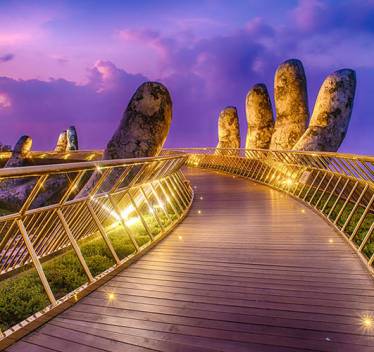 Sunset At Golden Bridge- Ba Na Hills Private Tour